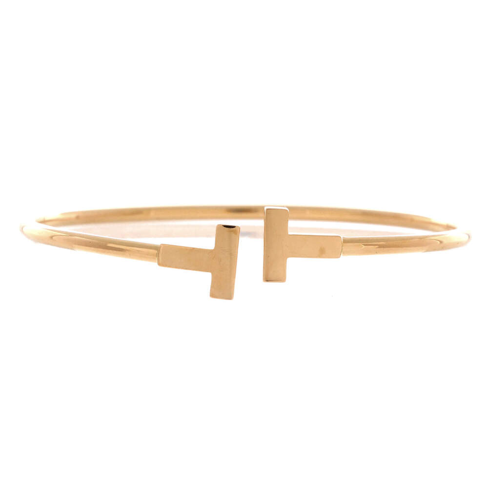 Tiffany & Co. T Wire Bracelet 18K Rose Gold